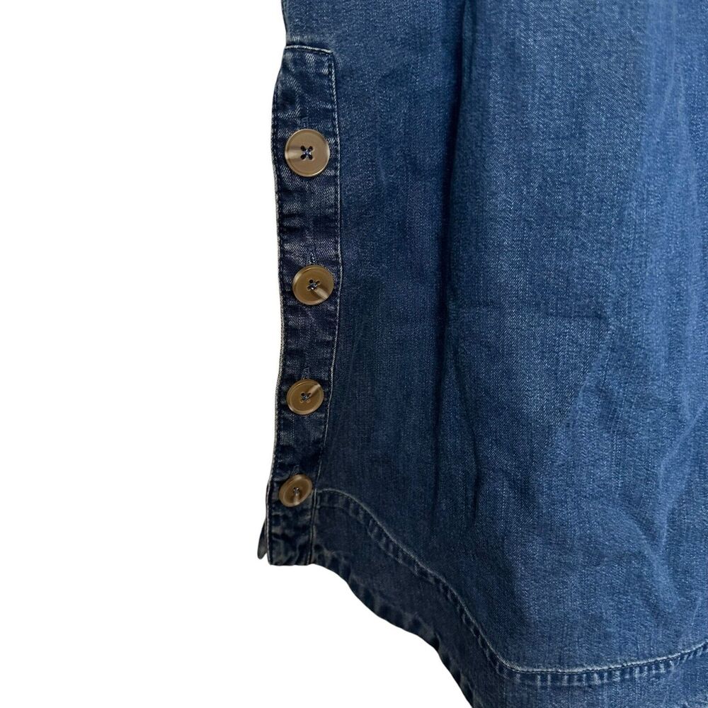 Soft Surroundings Positano Getaway Womens Shift Dress Medium Blue Denim NWT - Picture 6 of 12